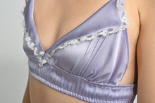Charger l'image dans la galerie, Soutien-gorge triangle col de dentelle Lavande